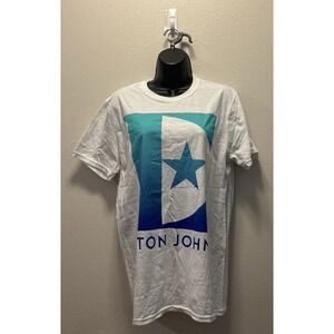 Elton John Official 2018 Farewell Yellow Brick Road Tour White T-Shirt Medium‎